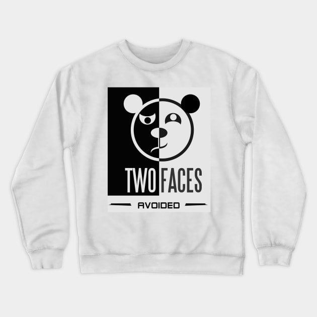 two faces avoided Crewneck Sweatshirt by taniplusshop